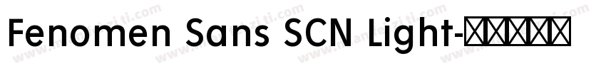 Fenomen Sans SCN Light字体转换